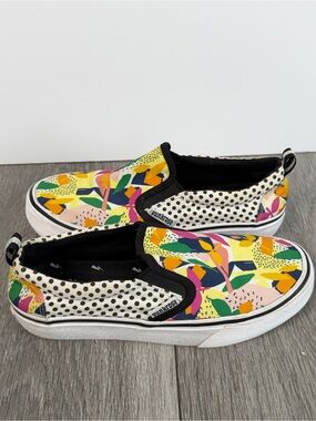 Punkrose Colorful Polka Dot Women’s Slip On Canvas Sneakers Size 7